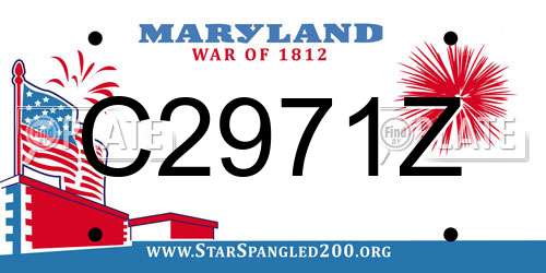 C2971Z Maryland License Plate