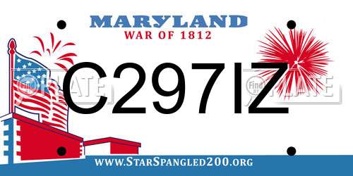 C297IZ Maryland License Plate