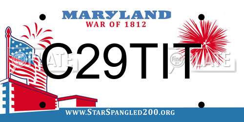C29TIT Maryland License Plate
