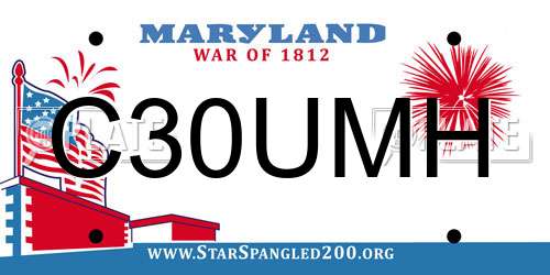 C30UMH Maryland License Plate