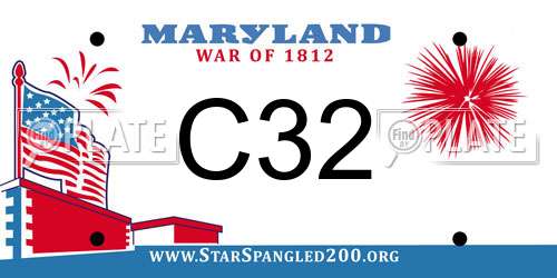 C32 Maryland License Plate