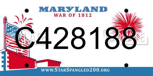 C428188 Maryland License Plate