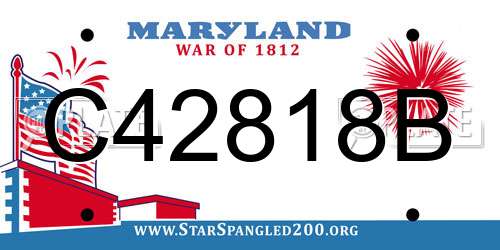 C42818B Maryland License Plate
