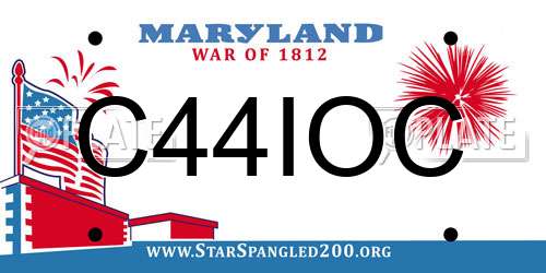 C44IOC Maryland License Plate