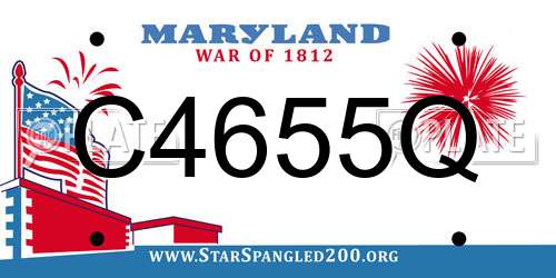 C4655Q Maryland License Plate