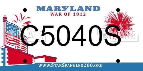 C5040S Maryland License Plate