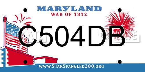 C504DB Maryland License Plate