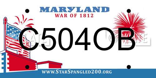 C504OB Maryland License Plate