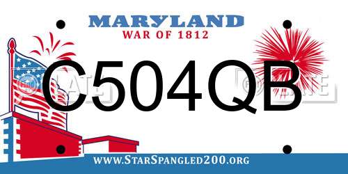 C504QB Maryland License Plate