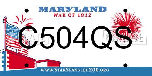 C504QS Maryland License Plate