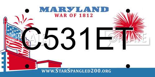 C531ET Maryland License Plate