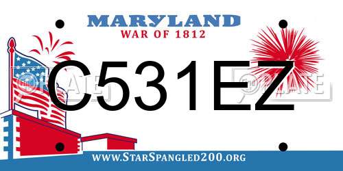 C531EZ Maryland License Plate
