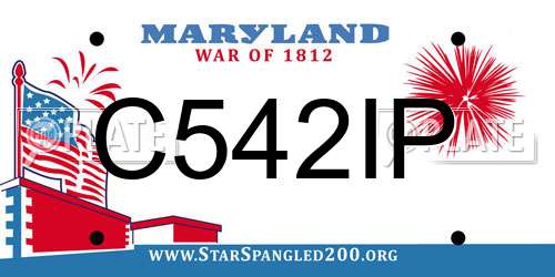C542IP Maryland License Plate