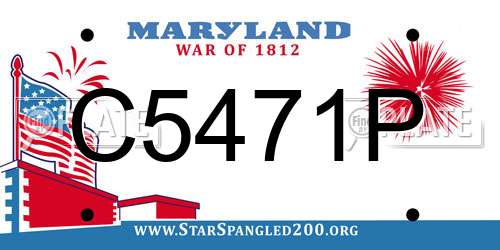 C5471P Maryland License Plate
