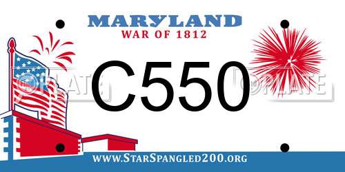 C550 Maryland License Plate