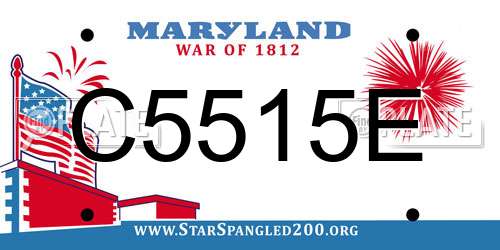 C5515E Maryland License Plate