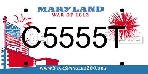 C5555T Maryland License Plate
