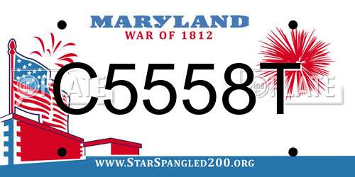 C5558T Maryland License Plate