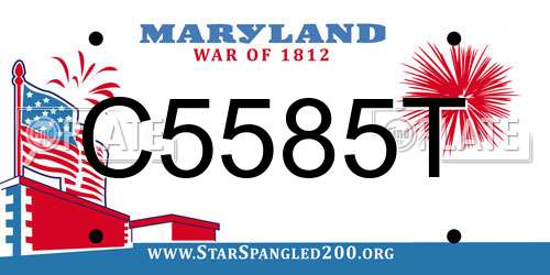 C5585T Maryland License Plate