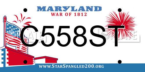 C558ST Maryland License Plate