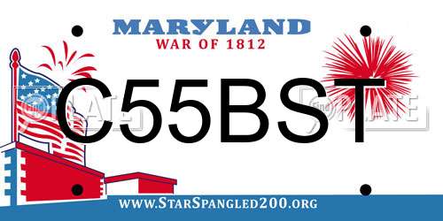 C55BST Maryland License Plate
