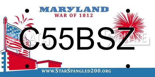 C55BSZ Maryland License Plate