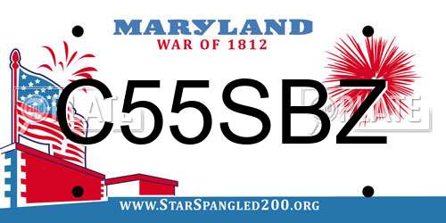 C55SBZ Maryland License Plate