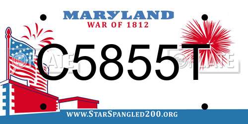 C5855T Maryland License Plate