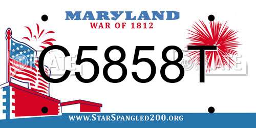C5858T Maryland License Plate
