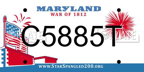 C5885T Maryland License Plate