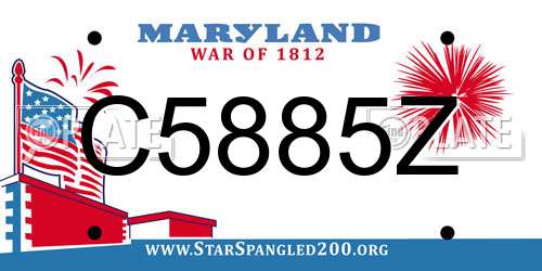C5885Z Maryland License Plate