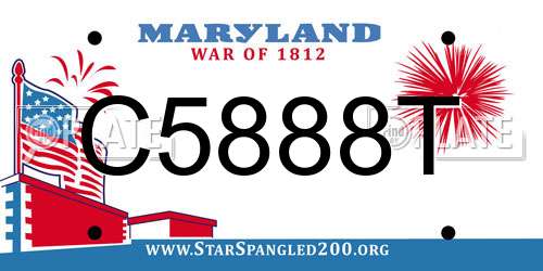 C5888T Maryland License Plate
