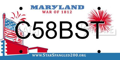 C58BST Maryland License Plate