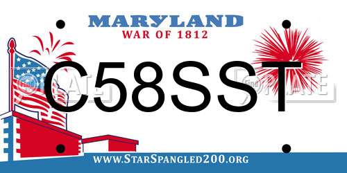 C58SST Maryland License Plate
