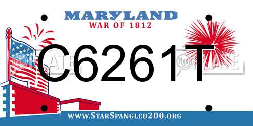 C6261T Maryland License Plate