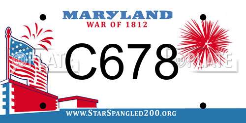 C678 Maryland License Plate