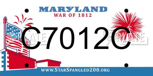C7012C Maryland License Plate
