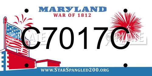 C7017C Maryland License Plate