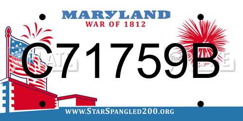 C71759B Maryland License Plate