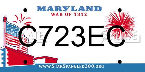 C723EC Maryland License Plate