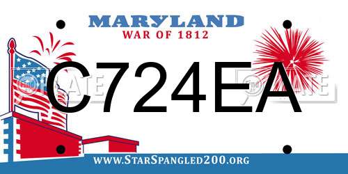 C724EA Maryland License Plate