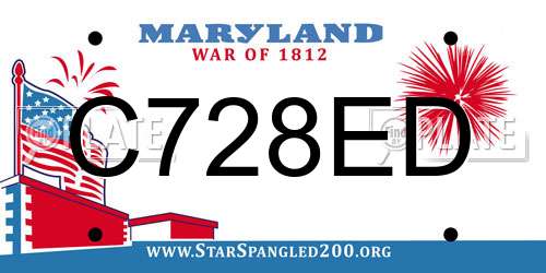 C728ED Maryland License Plate