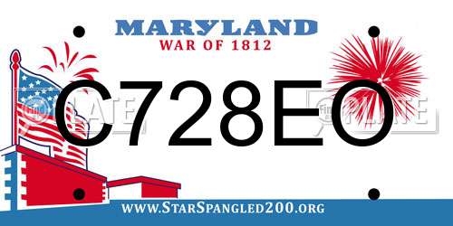 C728EO Maryland License Plate