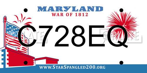 C728EQ Maryland License Plate