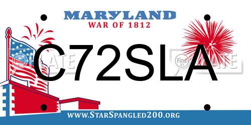 C72SLA Maryland License Plate