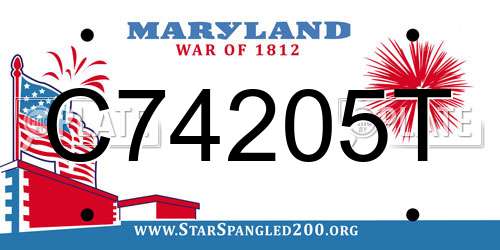 C74205T Maryland License Plate