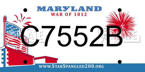 C7552B Maryland License Plate