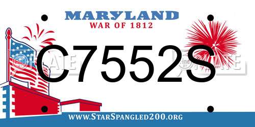 C7552S Maryland License Plate