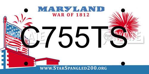 C755TS Maryland License Plate