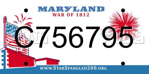 C756795 Maryland License Plate